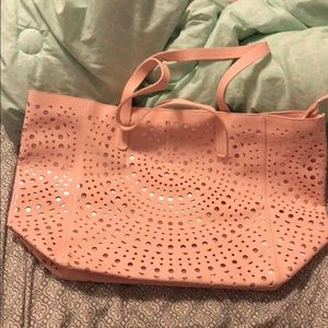 Large pink tote bag